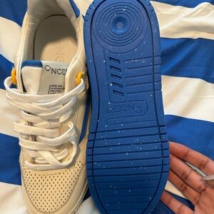 Women's Sneakers - Blue and Cream